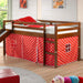 Donco Trading Company Kids Beds Loft Bed 750TE Twin Tent Loft Bed W/Slide Polka Dots IMAGE 3