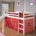 Donco Trading Company Kids Beds Loft Bed 750TW Twin Tent Loft Bed W/Slide Polka Dots IMAGE 3