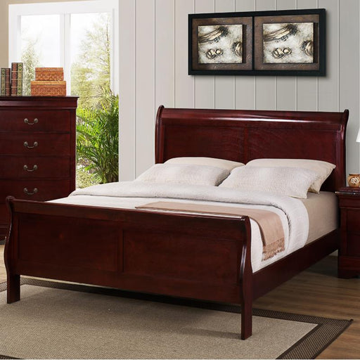 Crown Mark Louis Philip Queen Sleigh Bed B3800-Q-HBFB/B3800-Q-RAIL IMAGE 1