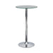 Coaster Furniture Round Pub Height Dining Table with Glass Top and Pedestal Base 120341 IMAGE 1