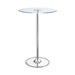 Coaster Furniture Round Pub Height Dining Table with Glass Top and Pedestal Base 122400 IMAGE 3