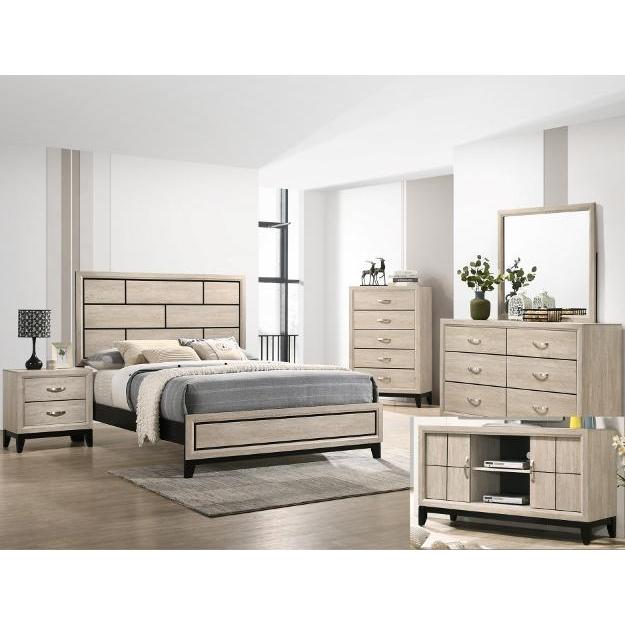 Crown Mark Akerson B4630 7 pc Twin Panel Bedroom Set IMAGE 1