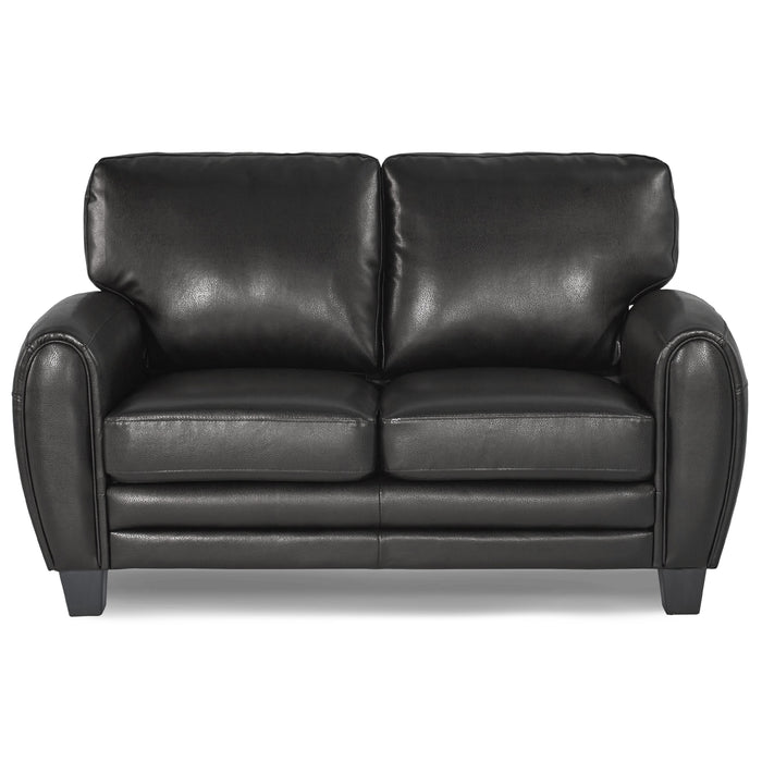 Homelegance Rubin Stationary Leather Match Loveseat 9734BK-2 IMAGE 1