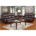 Homelegance Cranley Reclining Leather Match Sofa 9700BRW-3 IMAGE 7