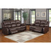 Homelegance Cranley Manual Reclining Leather Match Loveseat 9700BRW-2 IMAGE 9