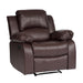 Homelegance Cranley Leather Match Recliner 9700BRW-1 IMAGE 2