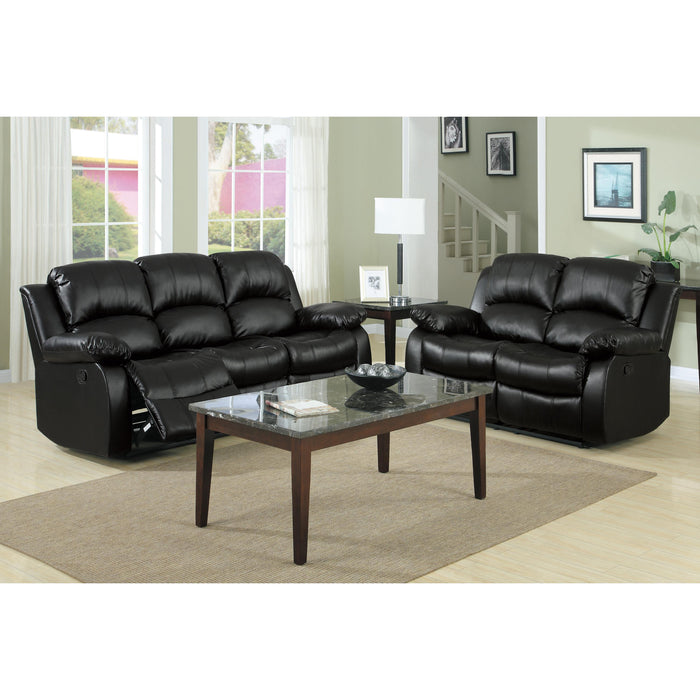 Homelegance Cranley Reclining Leather Match Sofa 9700BLK-3 IMAGE 8