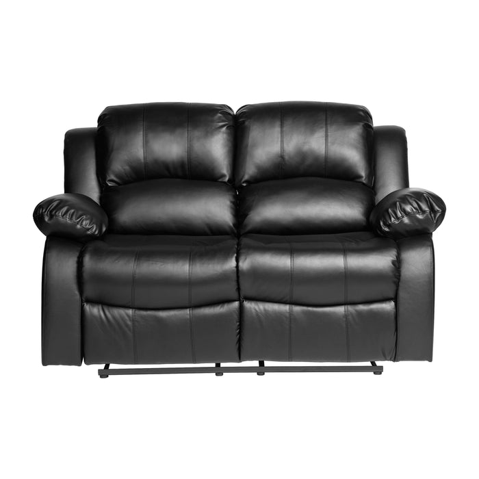 Homelegance Cranley Power Reclining Leather Match Loveseat 9700BLK-2 IMAGE 1