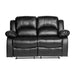 Homelegance Cranley Power Reclining Leather Match Loveseat 9700BLK-2 IMAGE 1