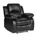 Homelegance Cranley Leather Match Recliner 9700BLK-1 IMAGE 2