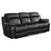 Homelegance Marille Reclining Fabric Sofa 9724BLK-3 IMAGE 2