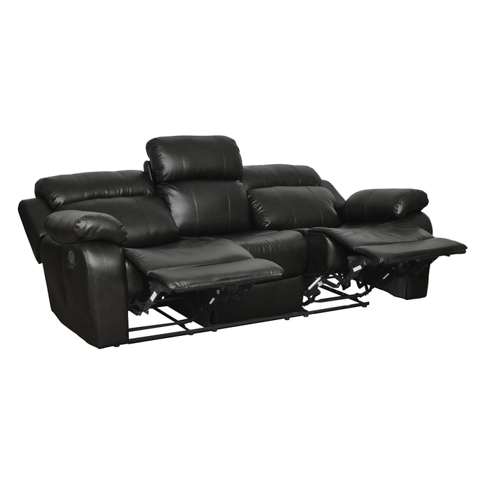 Homelegance Marille Reclining Fabric Sofa 9724BLK-3 IMAGE 4