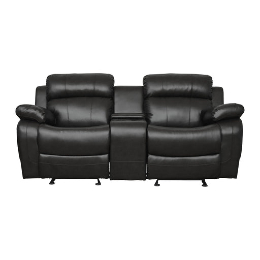 Homelegance Marille Reclining Fabric Loveseat 9724BLK-2 IMAGE 1