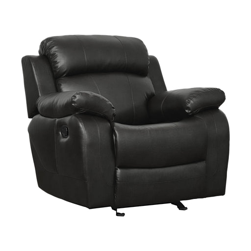 Homelegance Marille Glider Fabric Recliner 9724BLK-1 IMAGE 2