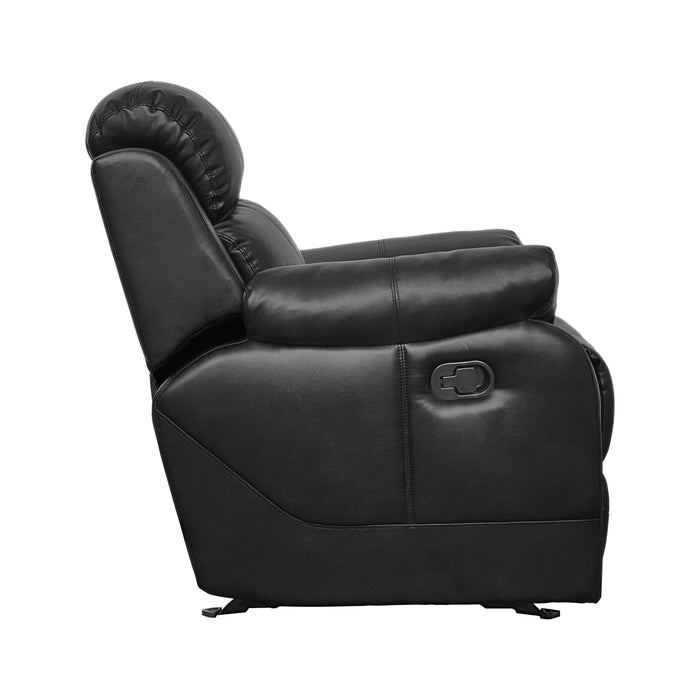 Homelegance Marille Glider Fabric Recliner 9724BLK-1 IMAGE 3