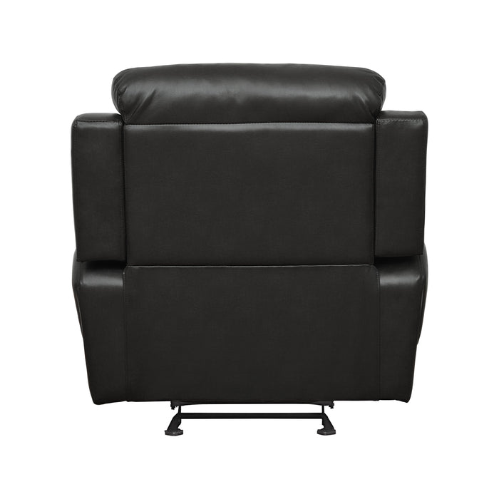 Homelegance Marille Glider Fabric Recliner 9724BLK-1 IMAGE 4