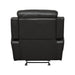 Homelegance Marille Glider Fabric Recliner 9724BLK-1 IMAGE 4