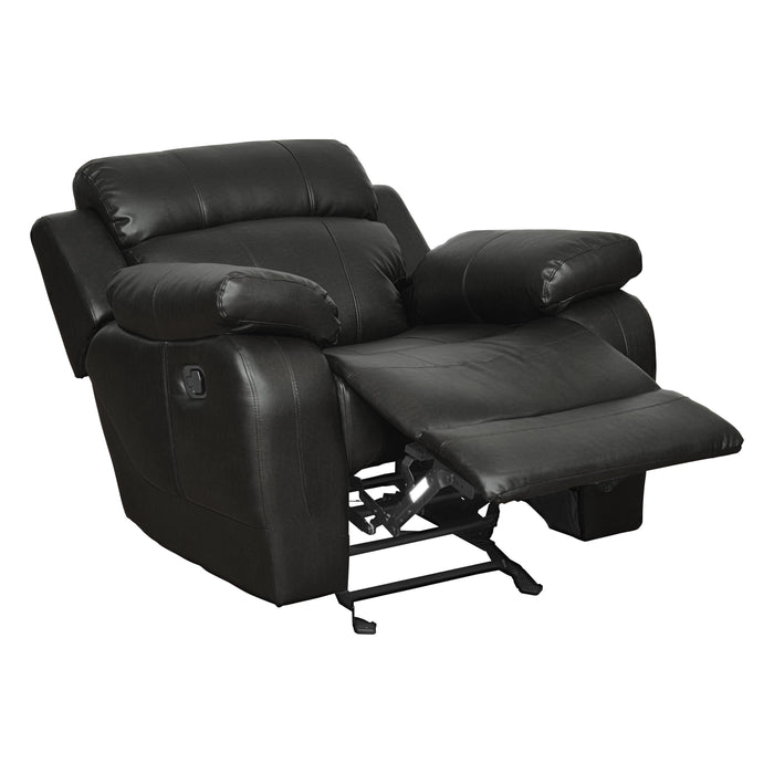 Homelegance Marille Glider Fabric Recliner 9724BLK-1 IMAGE 6