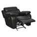 Homelegance Marille Glider Fabric Recliner 9724BLK-1 IMAGE 6