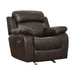 Homelegance Marille Glider Leather Match Recliner 9724BRW-1 IMAGE 2