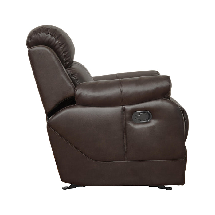 Homelegance Marille Glider Leather Match Recliner 9724BRW-1 IMAGE 3