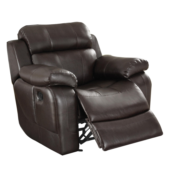 Homelegance Marille Glider Leather Match Recliner 9724BRW-1 IMAGE 5