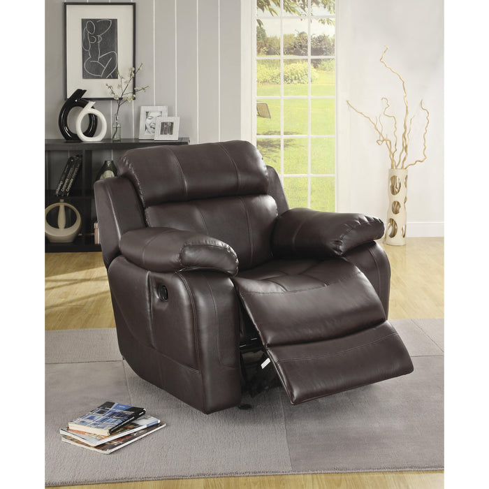 Homelegance Marille Glider Leather Match Recliner 9724BRW-1 IMAGE 7