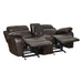 Homelegance Marille Reclining Leather Match Loveseat 9724BRW-2 IMAGE 5