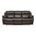 Homelegance Marille Reclining Leather Match Sofa 9724BRW-3 IMAGE 1