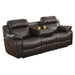 Homelegance Marille Reclining Leather Match Sofa 9724BRW-3 IMAGE 5