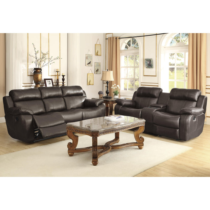 Homelegance Marille Reclining Leather Match Sofa 9724BRW-3 IMAGE 9