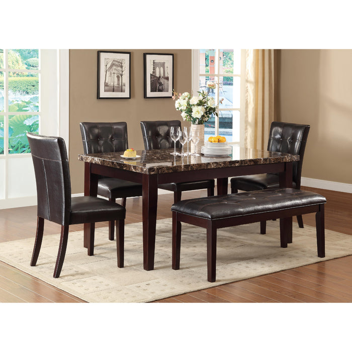 Homelegance Teague Dining Table with Faux Marble Top 2544-64 IMAGE 2