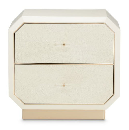 AICO La Rachelle Nightstand/End Table 2 Drawers in Medium Champagne image