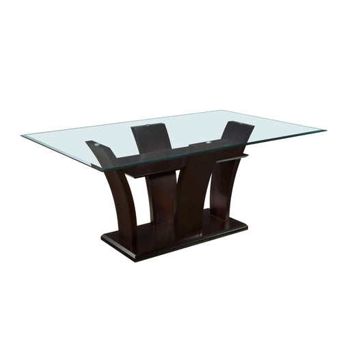 Homelegance Daisy Dining Table with Glass Top & Pedestal Base 710-72* IMAGE 2