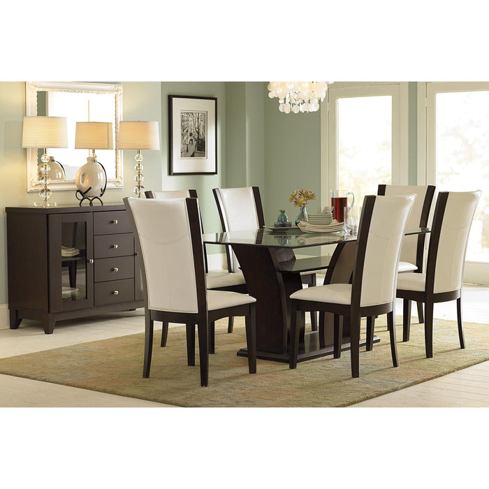 Homelegance Daisy Dining Table with Glass Top & Pedestal Base 710-72* IMAGE 4