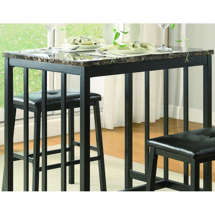 Homelegance Edgar 3 pc Counter Height Dinette 5106BK IMAGE 3