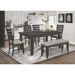 Coaster Furniture Dalila 102721GRY 6 pc Dining Room Set IMAGE 1