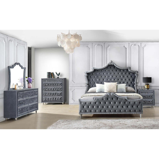 Coaster Furniture Antonella 223581KW-S5 7 pc California King Upholstered Bedroom Set IMAGE 1