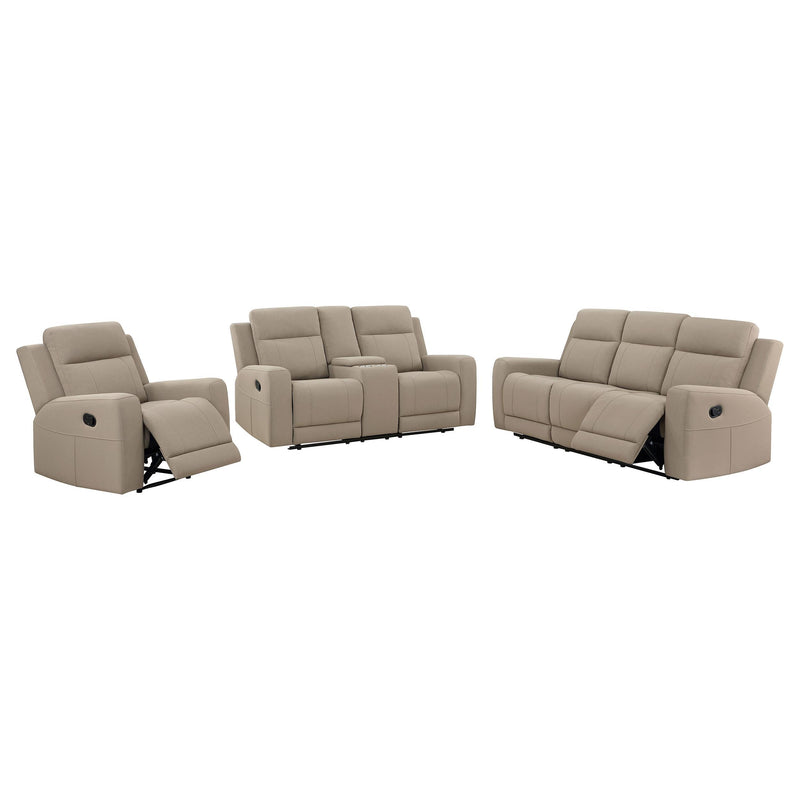 Coaster Furniture Brentwood 610281-S3 3 pc Reclining Living Room Set IMAGE 2