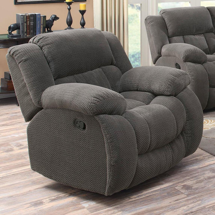 Coaster Furniture Weissman Glider Fabric Recliner 601923 IMAGE 1