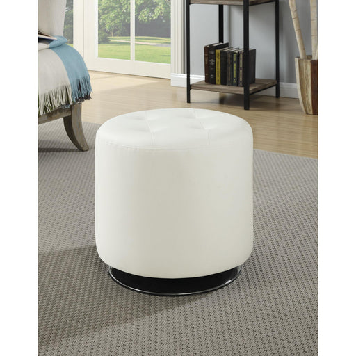 Coaster Furniture Leather Look Ottoman 500554 IMAGE 2