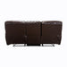 Homelegance Pecos Reclining Leather Match Sofa 8480BRW-3 IMAGE 3