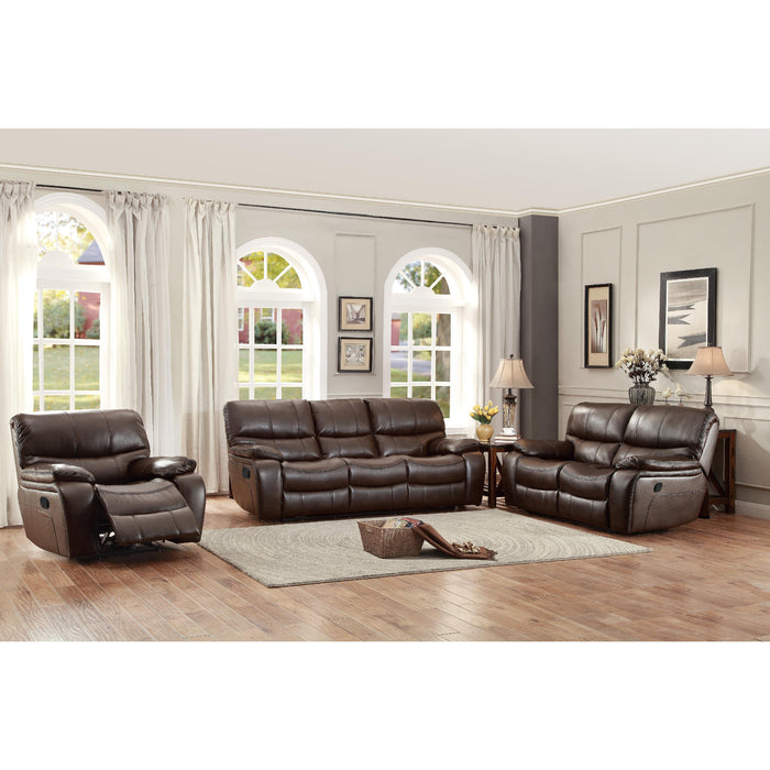 Homelegance Pecos Reclining Leather Match Sofa 8480BRW-3 IMAGE 6