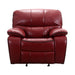 Homelegance Pecos Glider Leather Match Recliner 8480RED-1 IMAGE 1