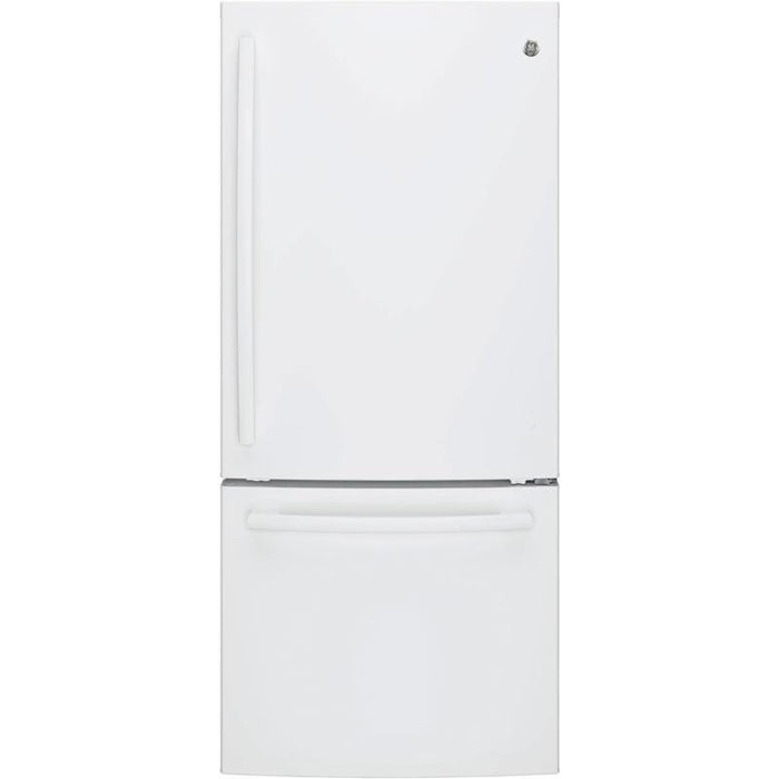 GE 30-inch, 20.9 cu. ft. Bottom Freezer Refrigerator GDE21EGKWW IMAGE 1