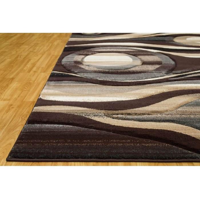 Persian Weavers Rugs Rectangle Reflection-581 (Chocolate) 6'x9' IMAGE 3