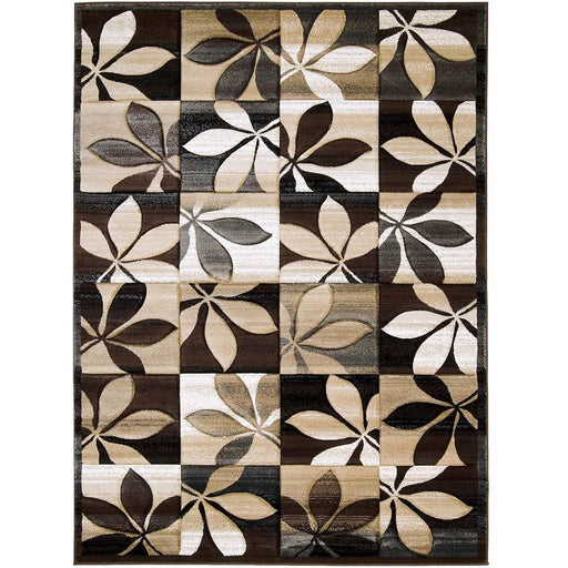 Persian Weavers Rugs Rectangle Reflection-582 (Chocolate) 6'x9' IMAGE 1