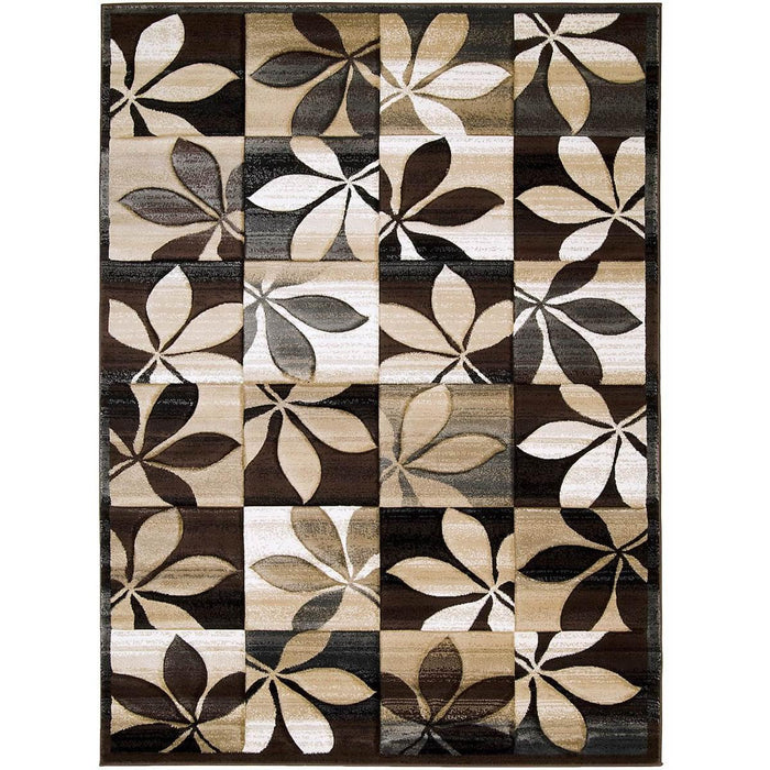 Persian Weavers Rugs Rectangle Reflection-582 (Chocolate) 6'x9' IMAGE 1