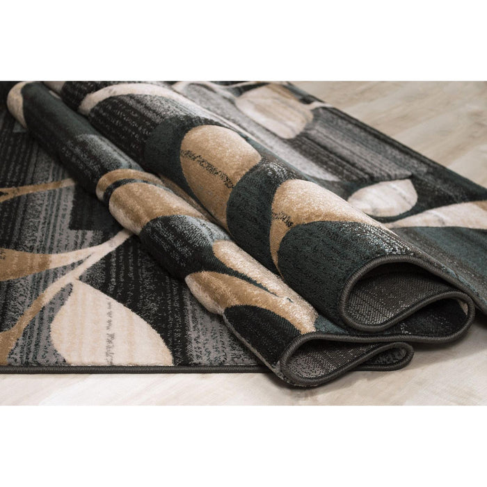 Persian Weavers Rugs Rectangle Reflection-585 (Black) 6'x9' IMAGE 4