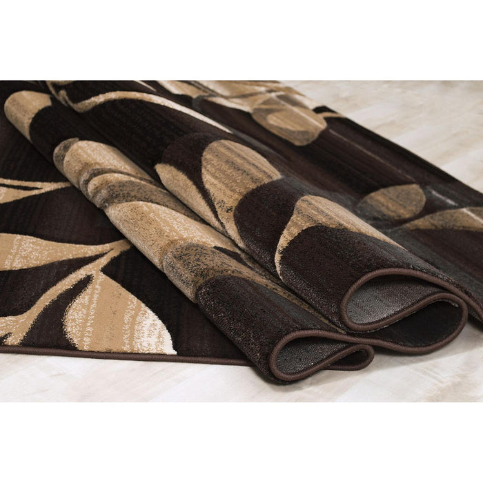 Persian Weavers Rugs Rectangle Reflection-585 (Chocolate) 6'x9' IMAGE 4